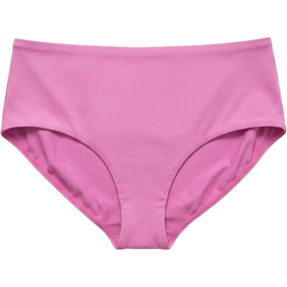 NEW Athleta Swim Bikini Bottoms Women L Pink High Waisted Full Coverage
